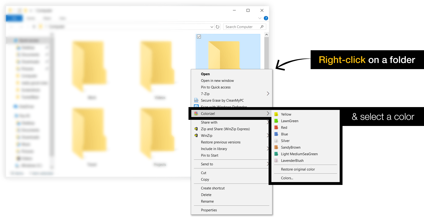 how to use folder factory