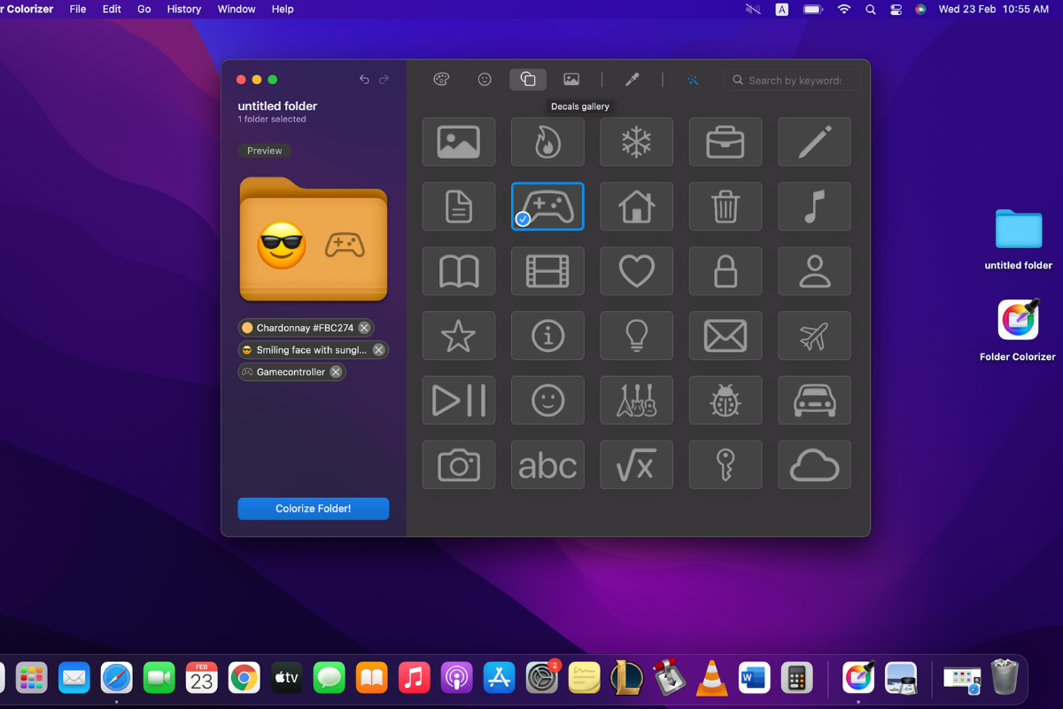 Add A Decal Sticker To Your Folder Icon