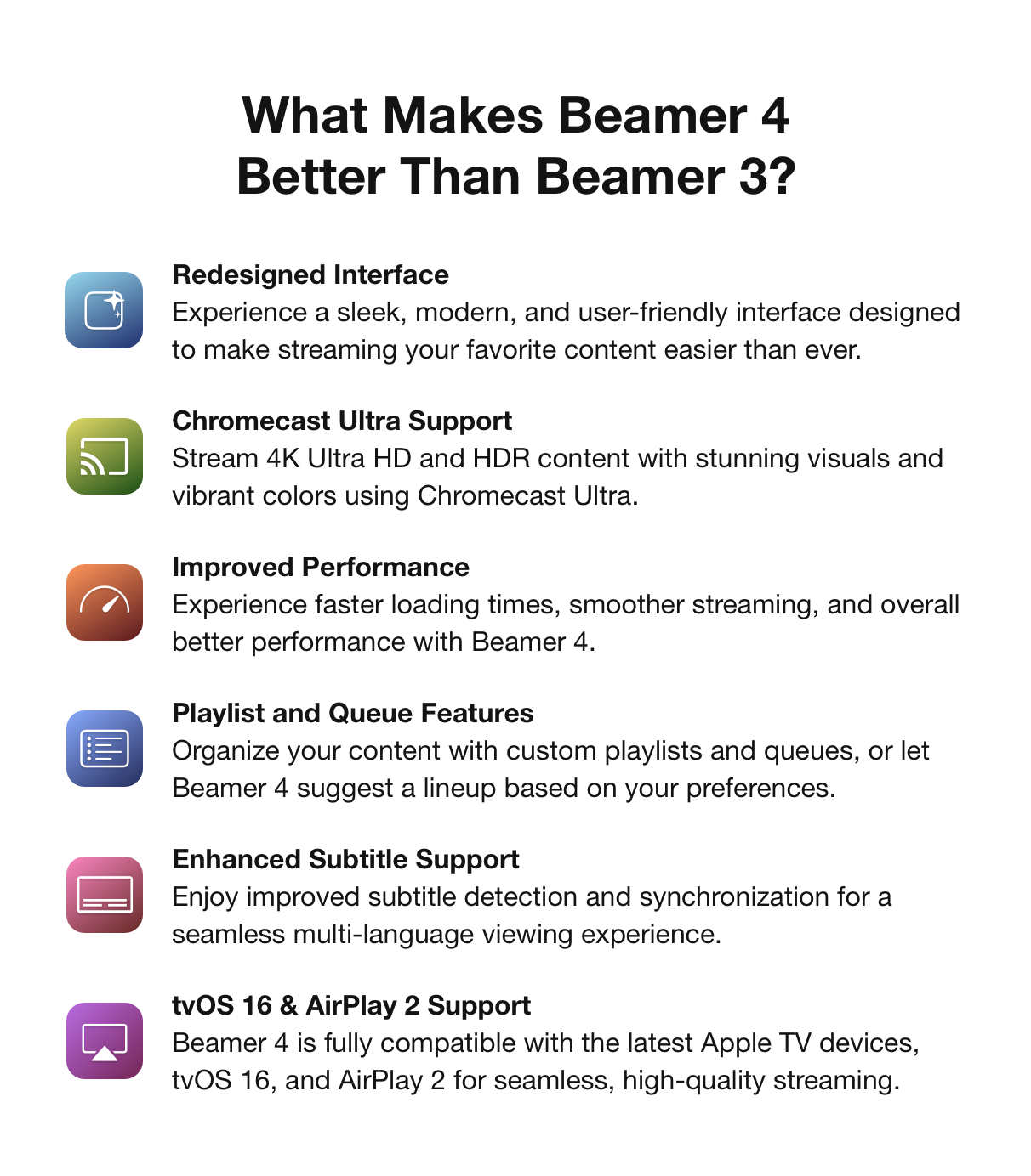 Beamer4 Features, Softorino