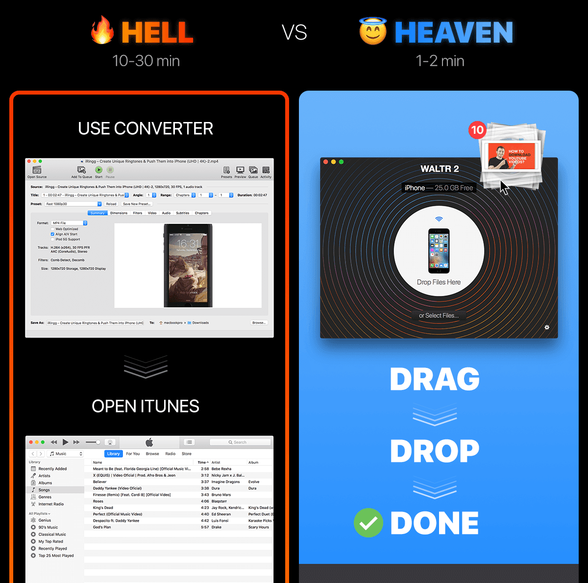 iTunes Hell vs WALTR heaven