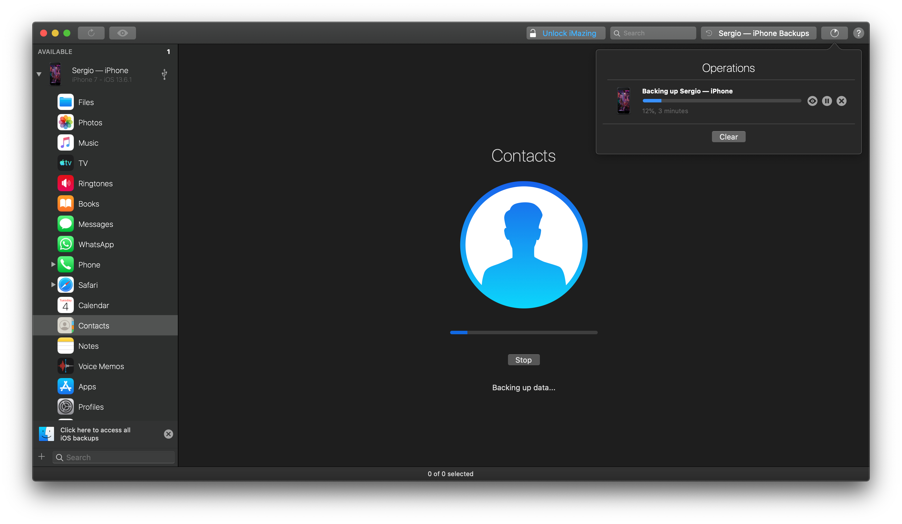 Transfer contacts from iPhone to PC using iMazing