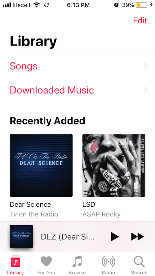 Tu música llegará directamente a la aplicación de música de tu iPhone