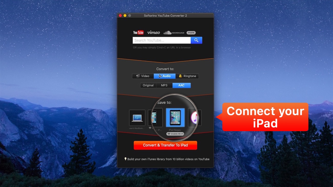 El Convertidor de YouTube Más Rápido para Mac y PC o iPhone, iPad y iPod