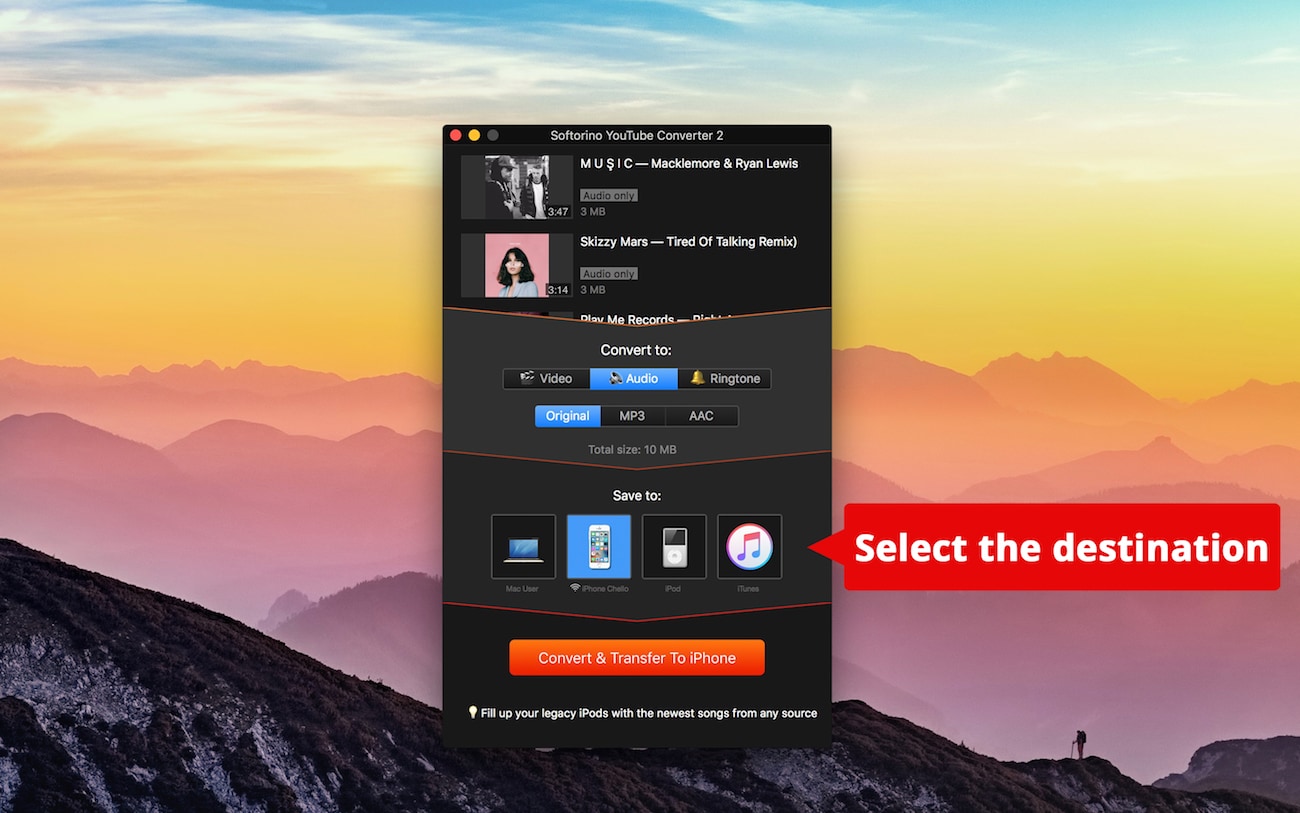 Choose where to download SoundCloud songs