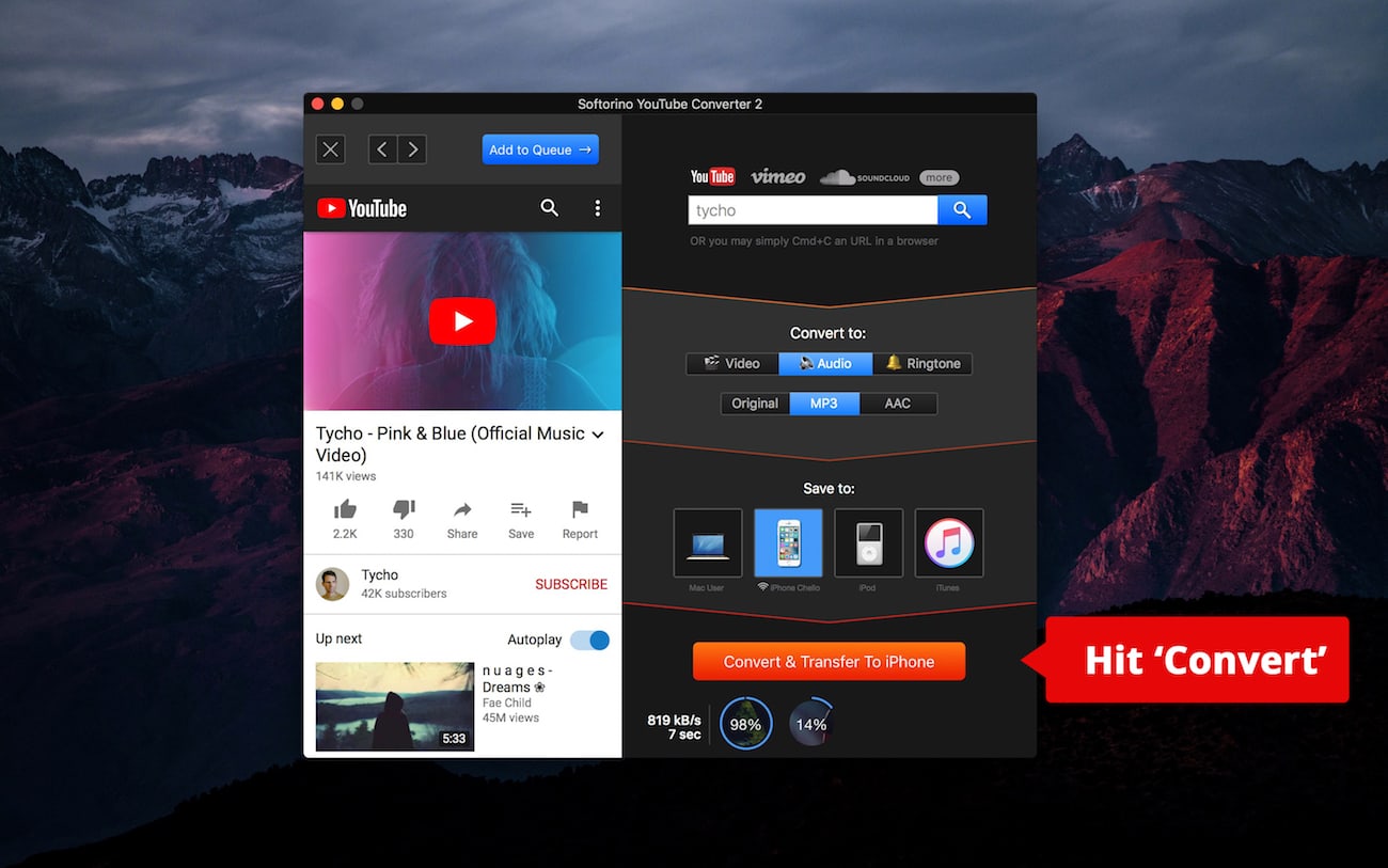 Just 1 step left to download YouTube music to iPhone