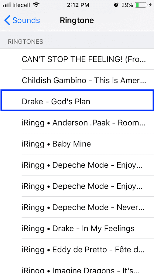 your ringtone is now on your iPhone