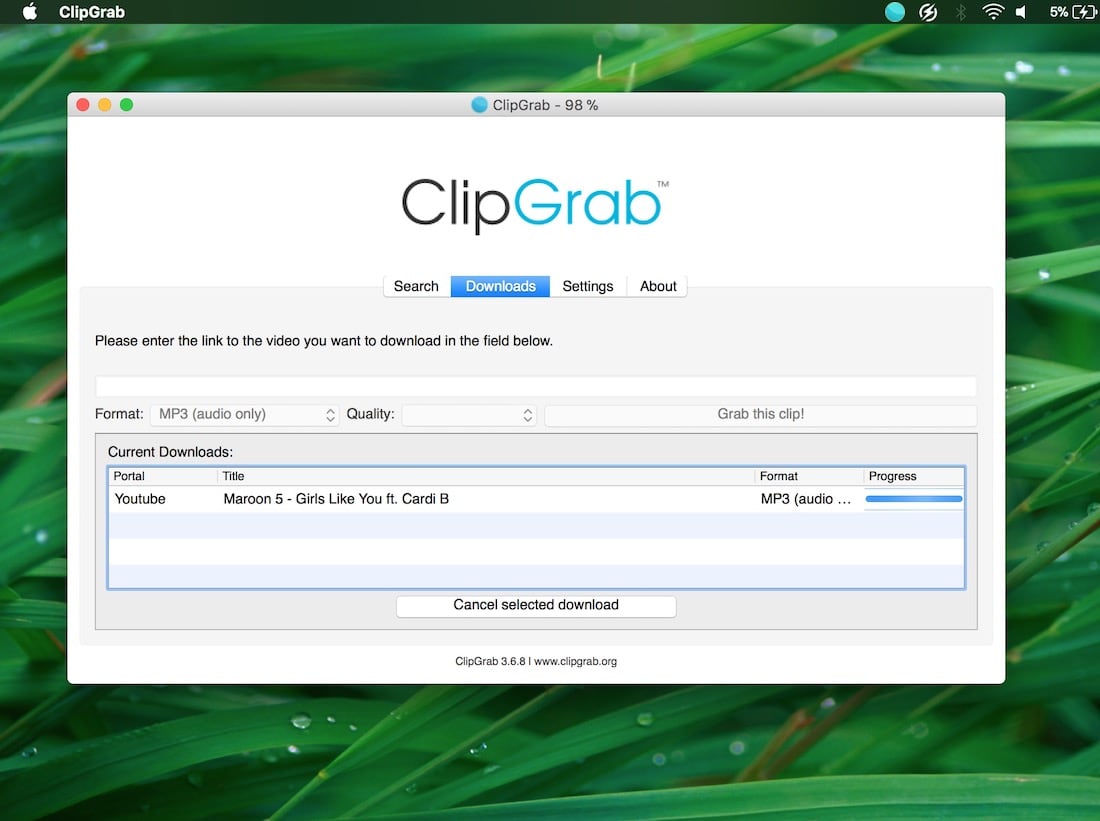 Clipgrab YouTube to MP3 Converter