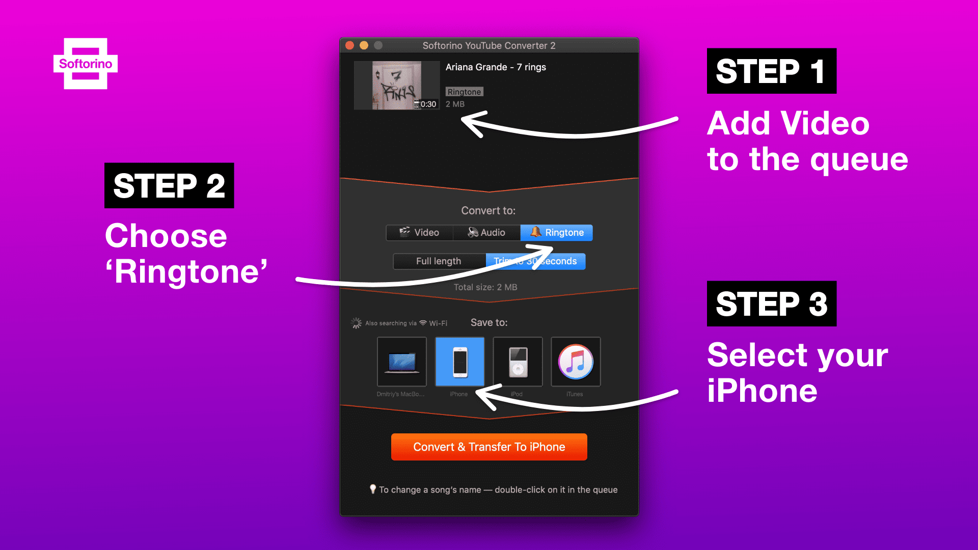 make ringtones for iPhone in just 3 steps!